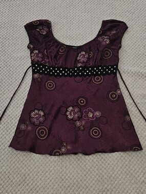Y-2K Style Dark Purple Womens Top
